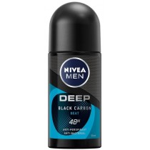 Nivea Men Deep Black Carbon Beat antyperspirant z aktywnym wglem roll-on 50ml