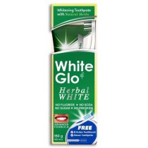 White Glo Herbal White Toothpaste zioowa pasta do zbw 100ml + szczoteczka do zbw