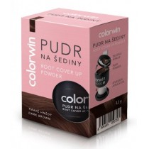 Colorwin Root Cover Up Powder puder do retuszowania siwizny z lusterkiem i aplikatorem Dark Brown 3,2g