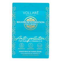 Vollare Anti Pollution Protection Mask + Maximum Hydration nawilżająca maseczka do twarzy o działaniu antyoksydacyjnym 2x5ml