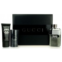 Gucci Guilty Pour Homme Woda toaletowa 90ml spray + Dezodorant 75ml sztyft + Żel pod prysznic 50ml