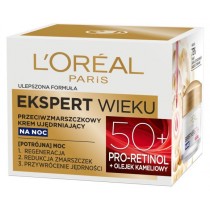 L`Oreal Age Specialist Ekspert Wieku 50+ Przeciwzmarszczkowy krem ujędrniający na noc 50ml