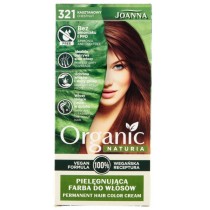 Joanna Naturia Organic pielęgnująca farba do włosów bez amoniaku i PPD 321 Kasztanowy
