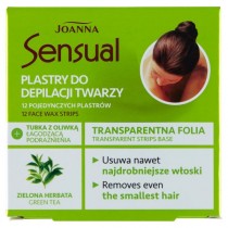 Joanna Sensual plastry do depilacji twarzy z ekstraktem z zielonej herbaty 12szt