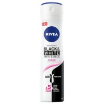 Nivea Invisible Black&White antyperspirant spray 48H Clear 150ml
