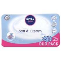 Nivea Baby Soft & Cream chusteczki oczyszczajce duopack 2x63szt