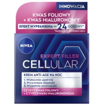 Nivea Hyaluron Cellular Filler + Ujdrnienie przeciwzmarszczkowy krem na noc 50ml