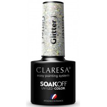 Claresa Soak Off UV/LED Glitter lakier hybrydowy 1 5g