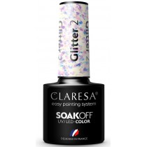 Claresa Soak Off UV/LED Glitter lakier hybrydowy 2 5g