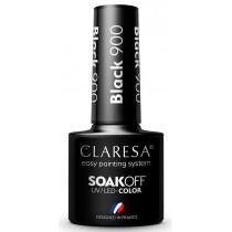 Claresa Soak Off UV/LED lakier hybrydowy 900 Black 5g