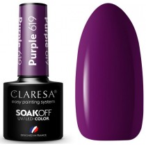 Claresa Soak Off UV/LED Purple lakier hybrydowy 619 5g