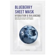 Eunyul Sheet Mask Blueberry nawilajca maseczka do twarzy z jagodami 22ml