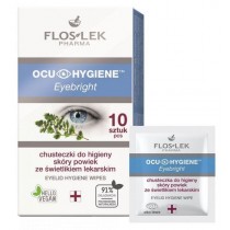 Floslek Ocu Hygiene Eyebright chusteczki do higieny skry powiek ze wiatlikiem lekarskim 10szt