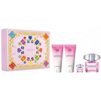 Versace Bright Crystal Woda toaletowa 90ml spray + 5ml + el pod prysznic 100ml + Balsam do ciaa 100ml