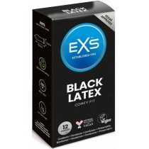 EXS Black Latex Condoms prezerwatywy Czarne 12szt