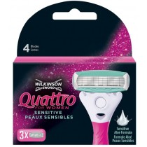 Wilkinson Sword Quattro For Women wymienne ostrza do maszynki do golenia 3szt