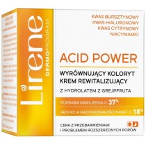 Lirene Acid Power wyrwnujcy koloryt krem rewitalizujcy Hydrolat z Grejpfruta 50ml