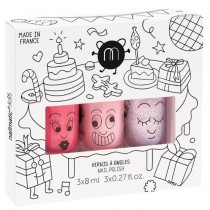 Nailmatic Kids Party B zestaw lakierw do paznokci Cookie 8ml + Bella 8ml + Elliot 8ml