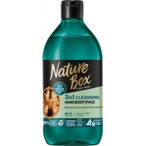 Nature Box For Men 3in1 Cleansing Hair, Body, Face Szampon z olejem z awokado Orzech 385ml