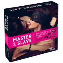 Tease And Please Master & Slave Bondage Game gra erotyczna Pink 10 elementów