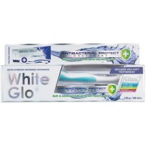 White Glo Antibacterial Protect Whitening Toothpaste antybakteryjna pasta do zbw 150g/100ml + szczoteczka