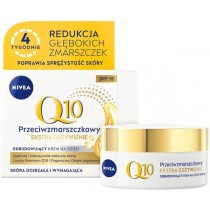 Nivea Q10 Przeciwzmarszczkowy odbudowujący krem odżywiający do skóry dojrzałej i wymagającej na dzień SPF 15 50ml