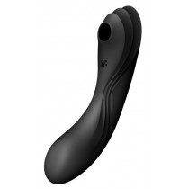 Satisfyer Curvy Trinity 4 Air Pulse Vibrator stymulator echtaczki z wibracjami Black