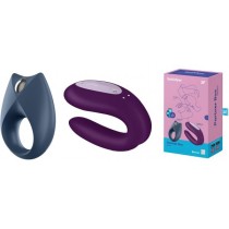 Satisfyer Partner Box Royal One Ring Vibrator + Double Joy Partner Vibrator zestaw wibratorw