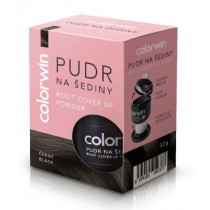 Colorwin Root Cover Up Powder puder do retuszowania siwizny z lusterkiem i aplikatorem Black 3,2g