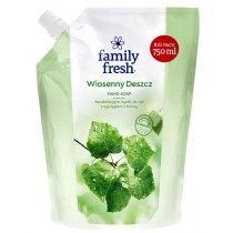 Family Fresh Wiosenny Deszcz rewitalizujące mydło do rąk z wyciągiem z brzozy wkład 750ml
