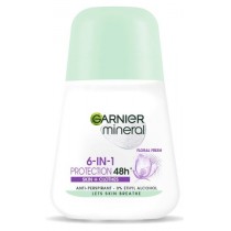 Garnier 6in1 Protection 48h Skin And Clothes roll-on antyperspirant w kulce Floral Fresh 50ml