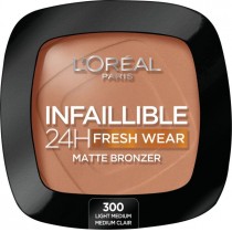 L`Oreal Infaillible 24H Fresh Wear Matte Bronzer puder brzujcy 300 Light Medium 9g