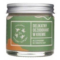 Mydlarnia Cztery Szpaki Delikatny dezodorant w kremie bez dodatku sody Bezzapachowy 60ml