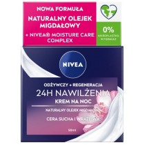 Nivea Nourishing Night Cream For Dry To Sensetive Skin nawilajcy krem na noc do skry wraliwej 50ml