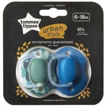 Tommee Tippee Urban Smoczek uspokajajcy 6-18m Boy 2szt