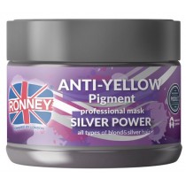 Ronney Professional Silver Power Anti-Yellow Pigment Mask maska do wosw blond, rozjanianych i siwych 300ml