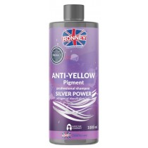 Ronney Professional Silver Power Anti-Yellow Pigment Shmapoo szampon do wosw blond, rozjanianych i siwych 1000ml