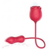 S-Hande Immortal Flower 5 masaer intymny w ksztacie ry z 9 trybami ssania i pchania Red