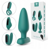 S-Hande The Love Kit zestaw gadżetów intymnych 1 silniczek + 4 obudowy Dark Green