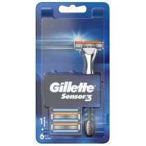 Gillette Sensor3 maszynka do golenia + wymienne ostrza 6szt