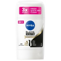 Nivea Black & White Invisible Silky Smooth antyperspirant w sztyfcie 50ml