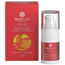 Basiclab Esteticus emulsyjne serum z 0,3% czystego retinolu, 3% witamin C i koenzymem Q10 15ml