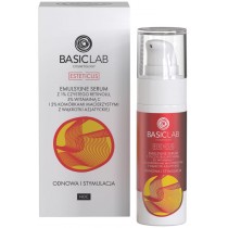 Basiclab Emulsyjne serum z 1% czystego retinolu, 5% witamin C i 2% komrkami macierzystymi z wkrotki azjatyckiej 30ml