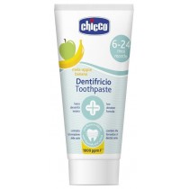 Chicco Toothpaste Pasta do zbw z fluorem 1000ppm o smaku jabkowo-bananowym 6-24m 50ml