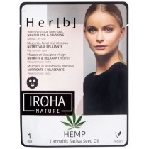 Iroha Nature Nourishing & Relaxing Tissue Intensywnie odżywczo-relaksacyjna maseczka w płachcie do twarzy Cannabis 20g