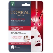 L`Oreal Revitalift Laser X3 przeciwzmarszczkowa maska w płachcie o potrójnym działaniu 28g
