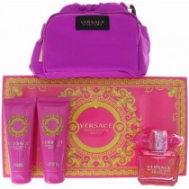 Versace Bright Crystal Absolu Woda perfumowana 90ml spray + Balsam do ciała 100ml + Żel pod prysznic 100ml + Kosmetyczka