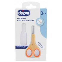 Chicco Baby Nail Scissors Noyczki z osonk 0m+ Pomaraczowe