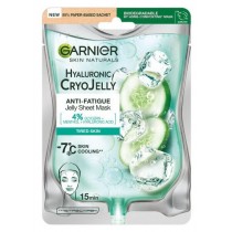 Garnier Skin Naturals Hyaluronic Cryo Jelly Shit Mask elowa maska do twarzy z kwasem hialuronowym 27g