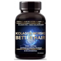 Intenson Kolagen Morski Better Hair + Witamina C + Kwas Hialuronowy suplement diety 60 tabletek